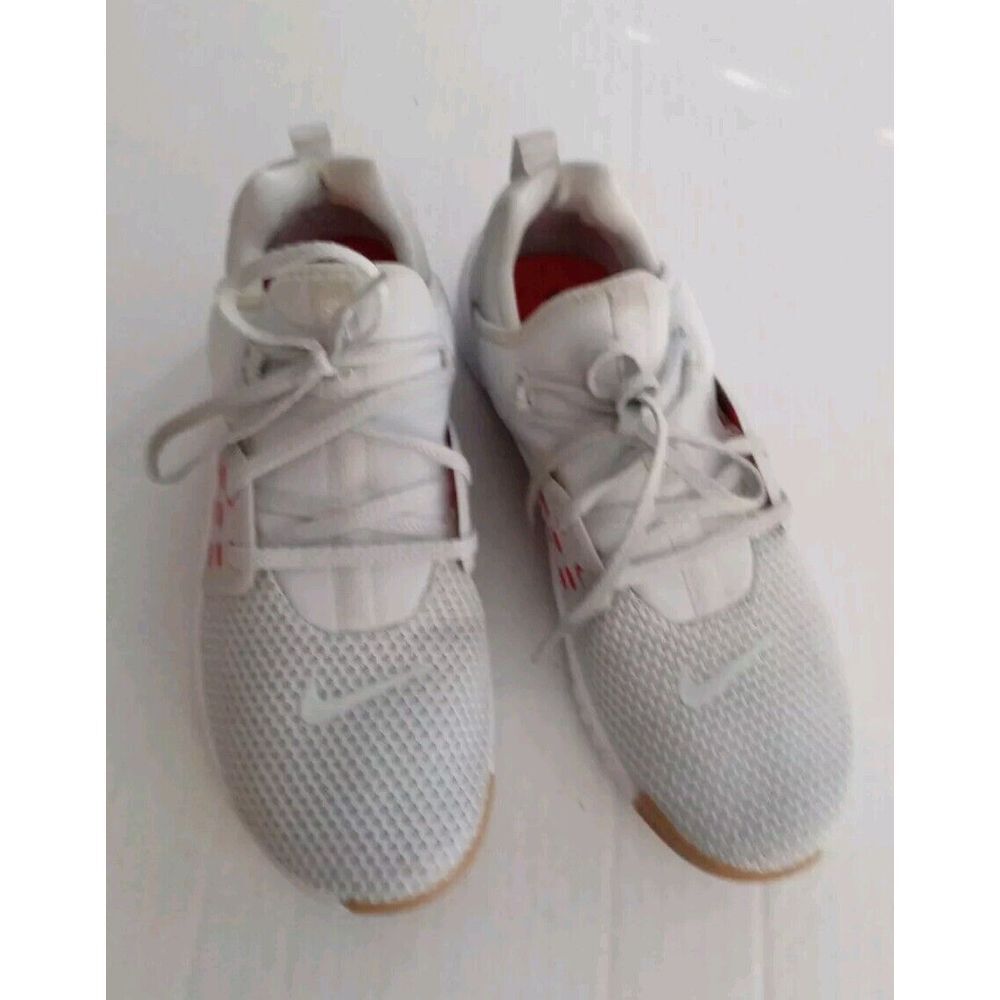 Nike‎ Free Run Mesh Sneakers White Red Gum Sole Athletic Training Running Shoes